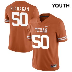 Texas Longhorns Youth #50 Michael Flanagan Authentic Orange NIL 2022 College Football Jersey LJO12P8O